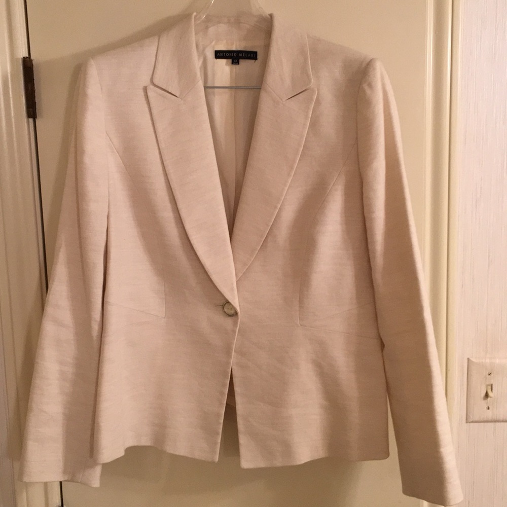 Antonio Melani Linen & Polyester Blazer, Size 12.